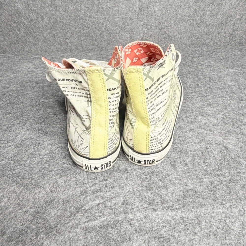 Converse Chuck Taylor All Star Diner Menu High Top Sneakers 103264F Mens 9 Wo 11 - Picture 3 of 8
